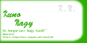 kuno nagy business card